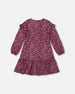 Dress With Frills Burgundy Printed Little Flowers - G20I91_076