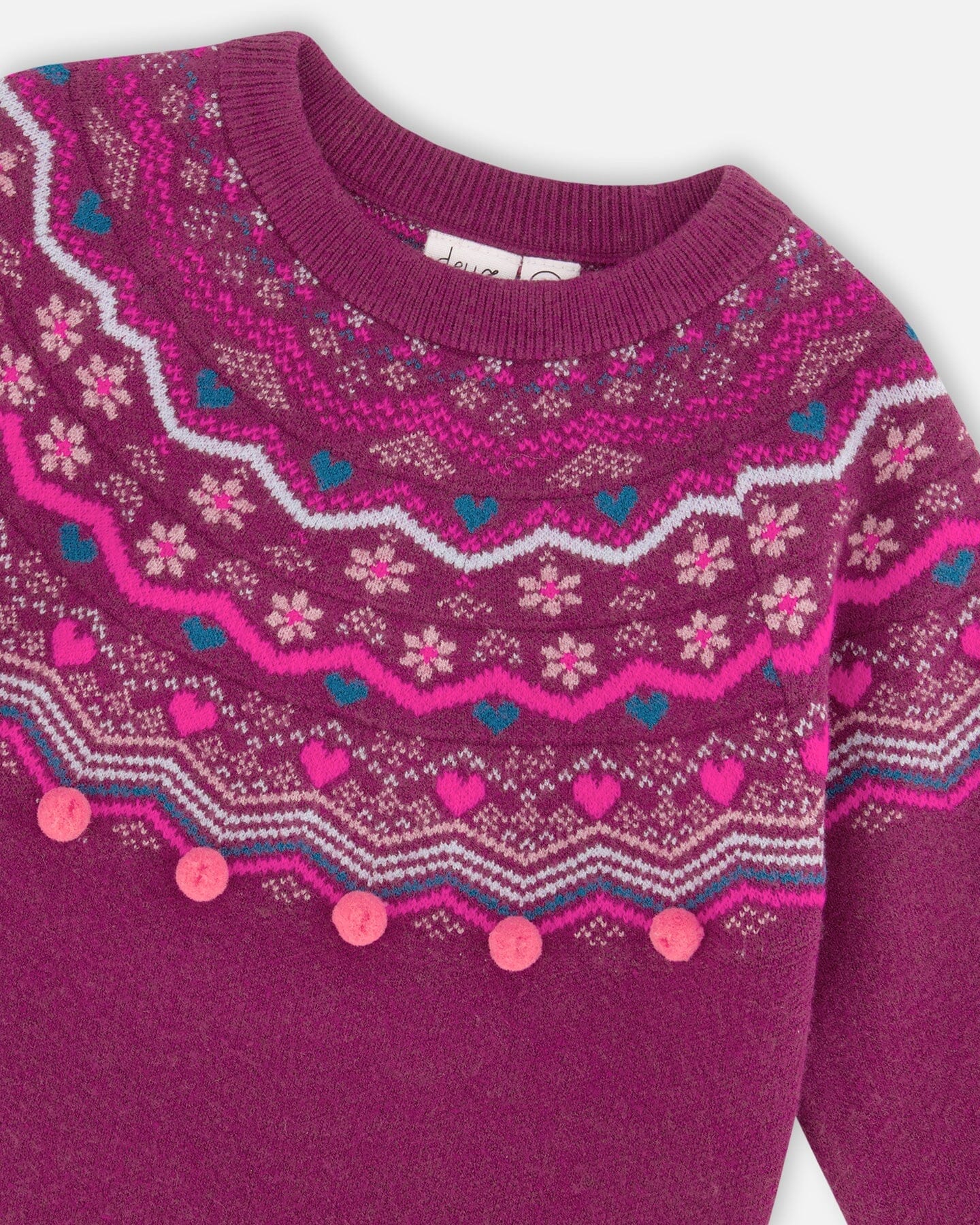 Fairisle Sweater Burgundy - G20IT72_540