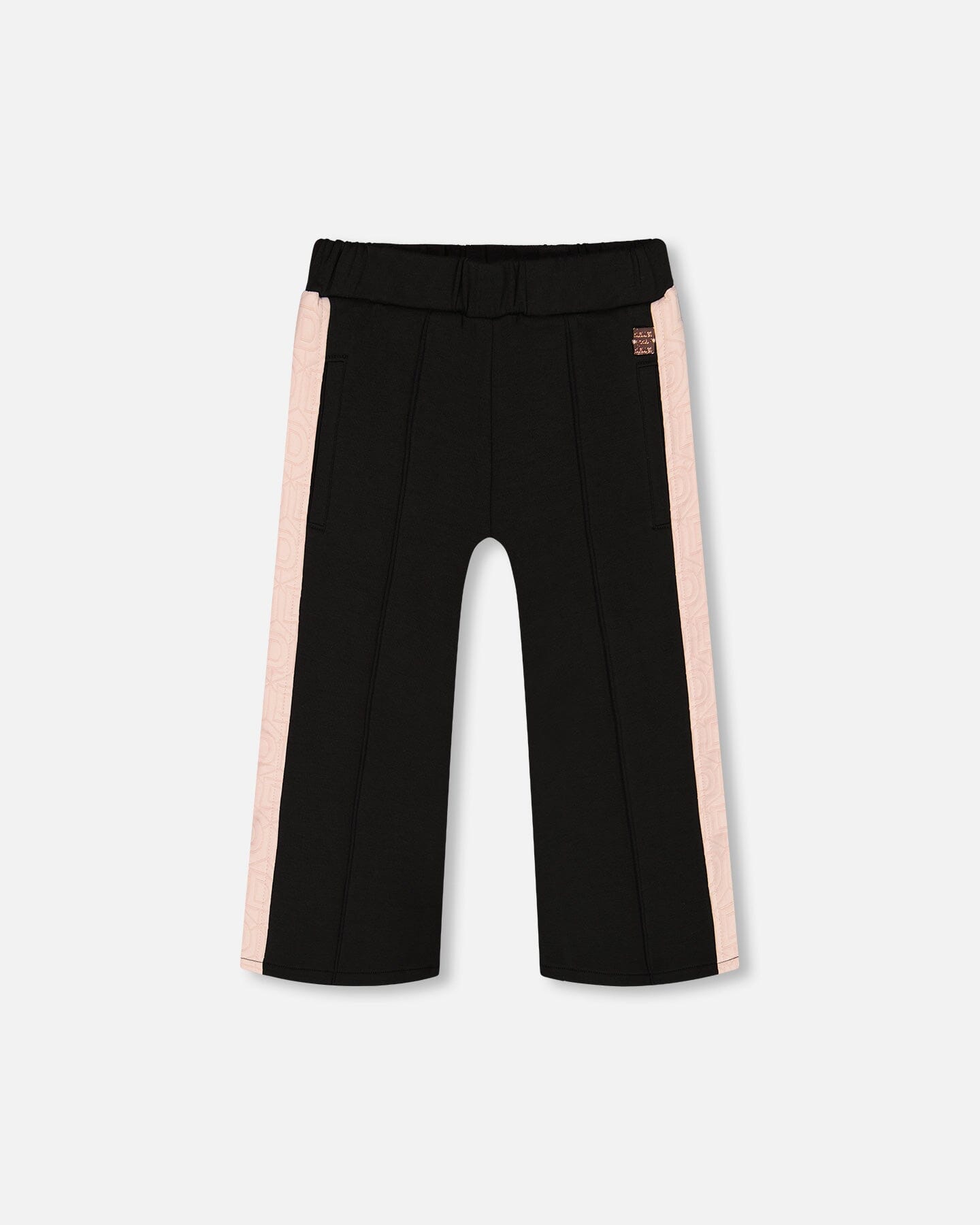 Cropped Wide Leg Pant With Contrast Band Black - G20J20_999