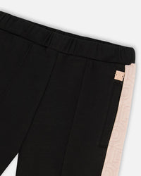 Cropped Wide Leg Pant With Contrast Band Black - G20J20_999