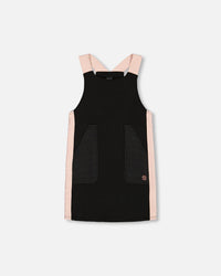 Jumper Dress With Contrast Band Black - G20J40_999