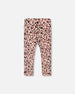 Leggings Pink Printed Leopard Flowers - G20J61_084