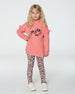 Super Soft Hooded Tunic With Frill Coral Tees & Tops Deux par Deux 
