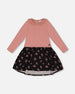 Bi-Material Dress With Eyelet Collar Light Pink Printed Flowers - G20J90_622