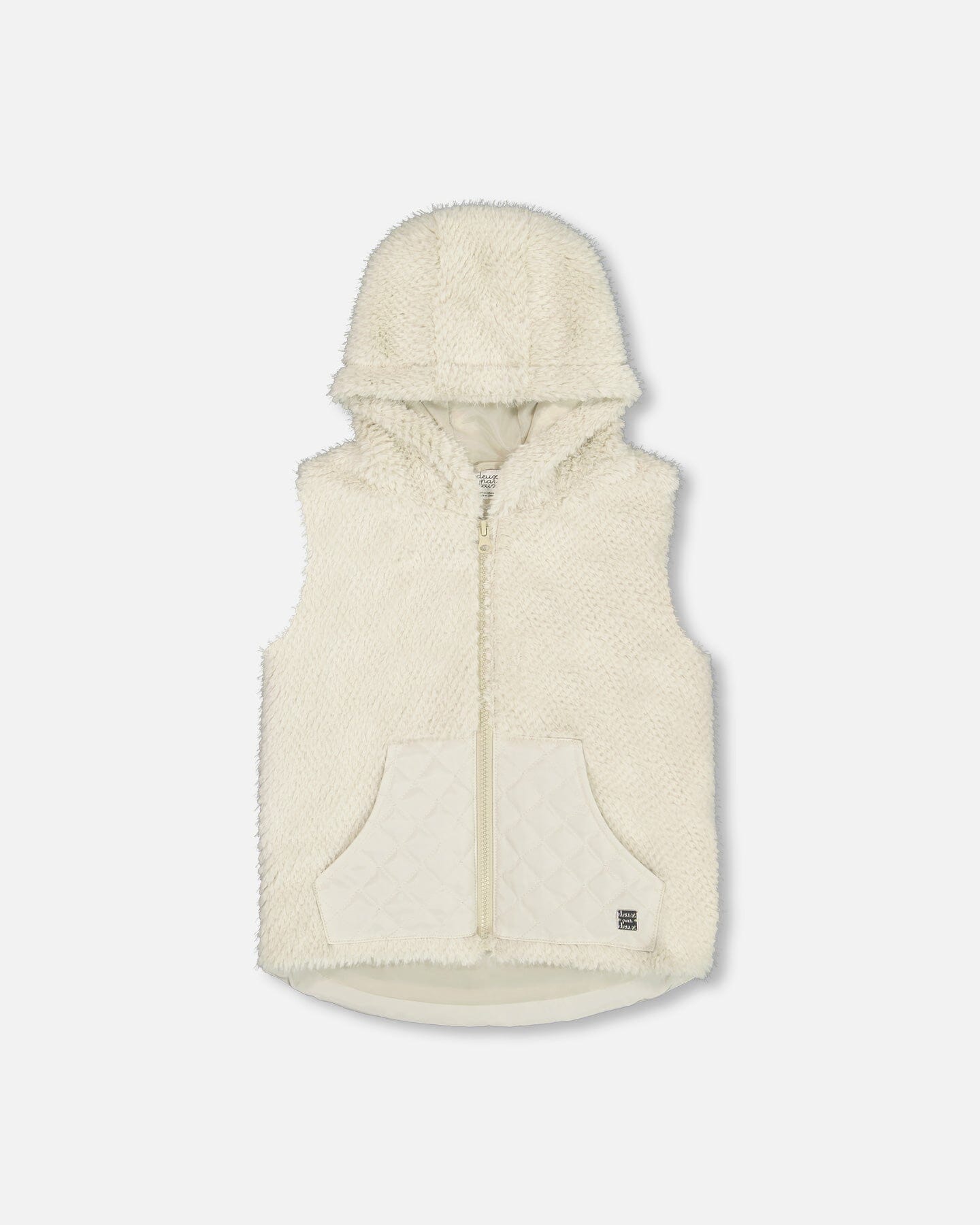 Hooded Vest With Pocket Beige - G20K31_101