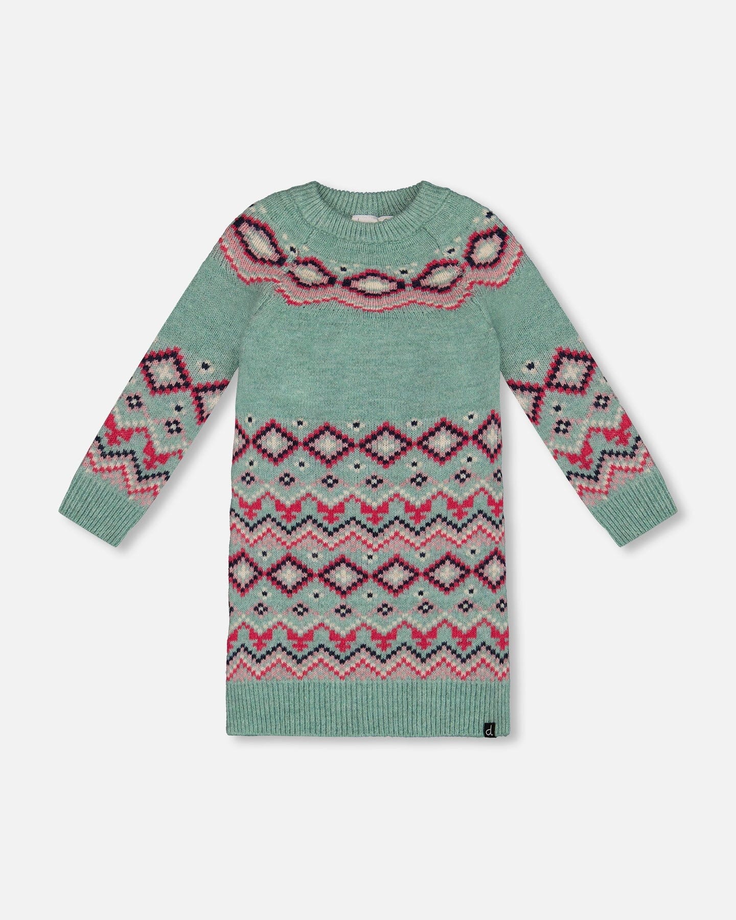 Norwegian Jacquard Knit Dress Mint - G20KT92_325