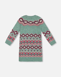 Norwegian Jacquard Knit Dress Mint - G20KT92_325