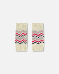 Norwegian Jacquard Leg Warmers Beige Mix Accessories Deux par Deux 