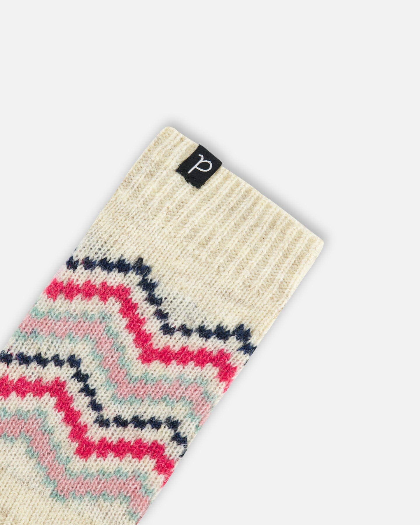 Norwegian Jacquard Leg Warmers Beige Mix Accessories Deux par Deux 