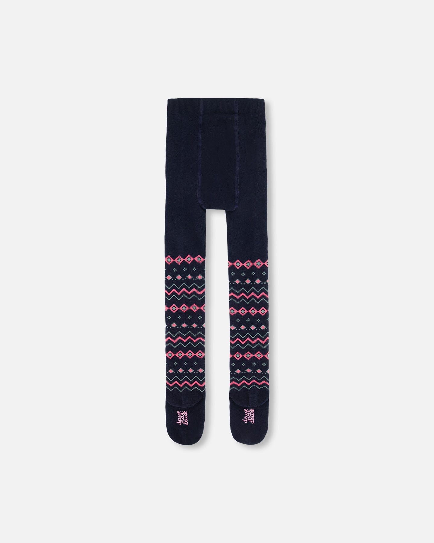 Norwegian Jacquard Tights Navy Accessories Deux par Deux 