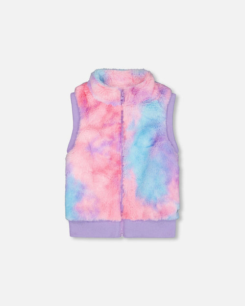 Faux Fur Sleeveless Vest Multicolor Sweaters & Hoodies Deux par Deux 