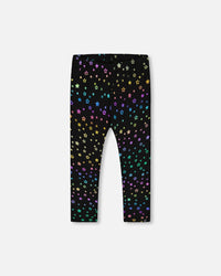 Leggings Allover Foil Black Printed Stars - G20L60_081