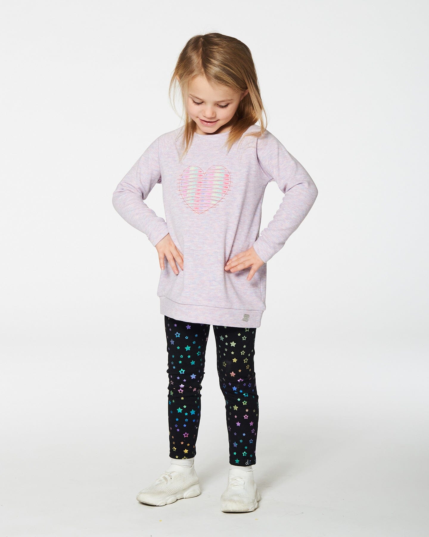 Super Soft Tunic With Heart Light Purple Mix Tees & Tops Deux par Deux 