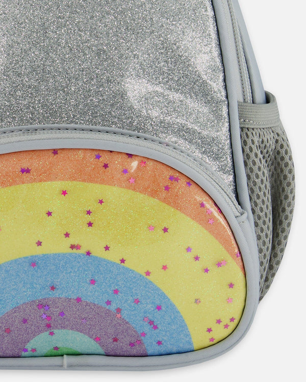 Back Pack With Rainbow Pocket Silver - G20LSD_000