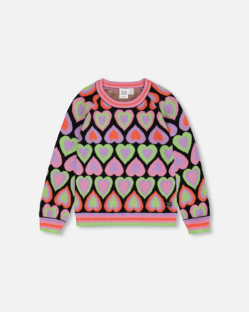 Jacquard Hearts Sweater Multicolor - G20LT70_000