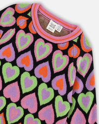 Jacquard Hearts Sweater Multicolor - G20LT70_000