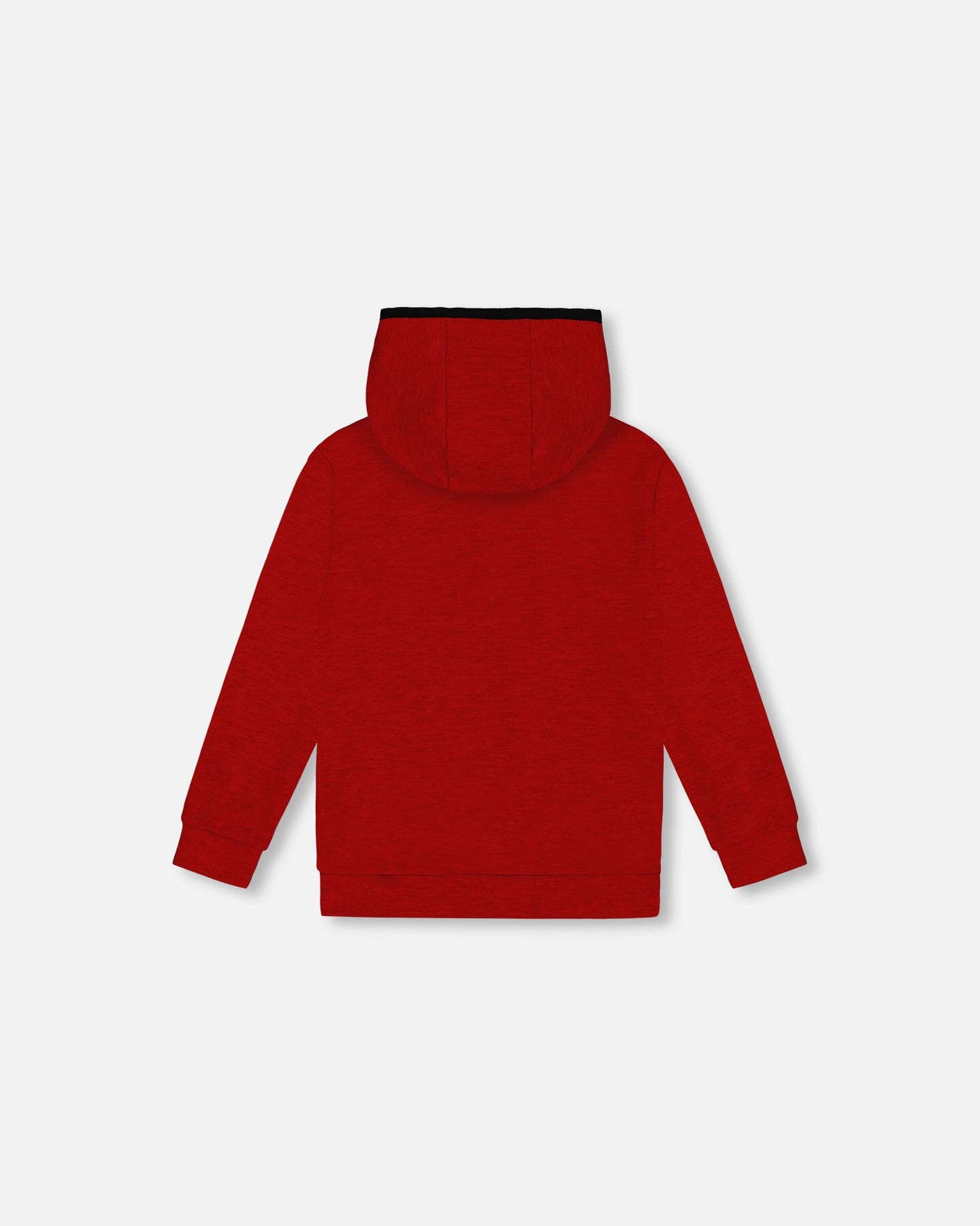 Hooded T-Shirt With Zip Red Mix Tees & Tops Deux par Deux 