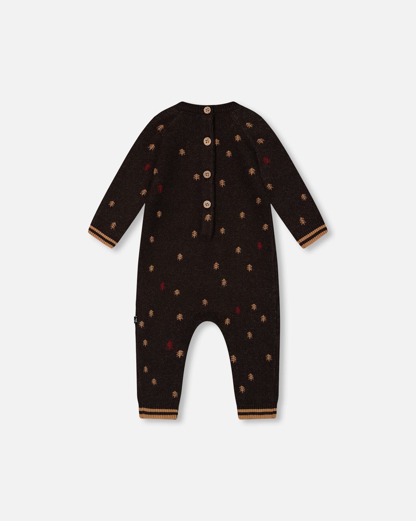 Knitted Jumpsuit With Intarsia Reindeer One-Piece & Baby Rompers Deux par Deux 