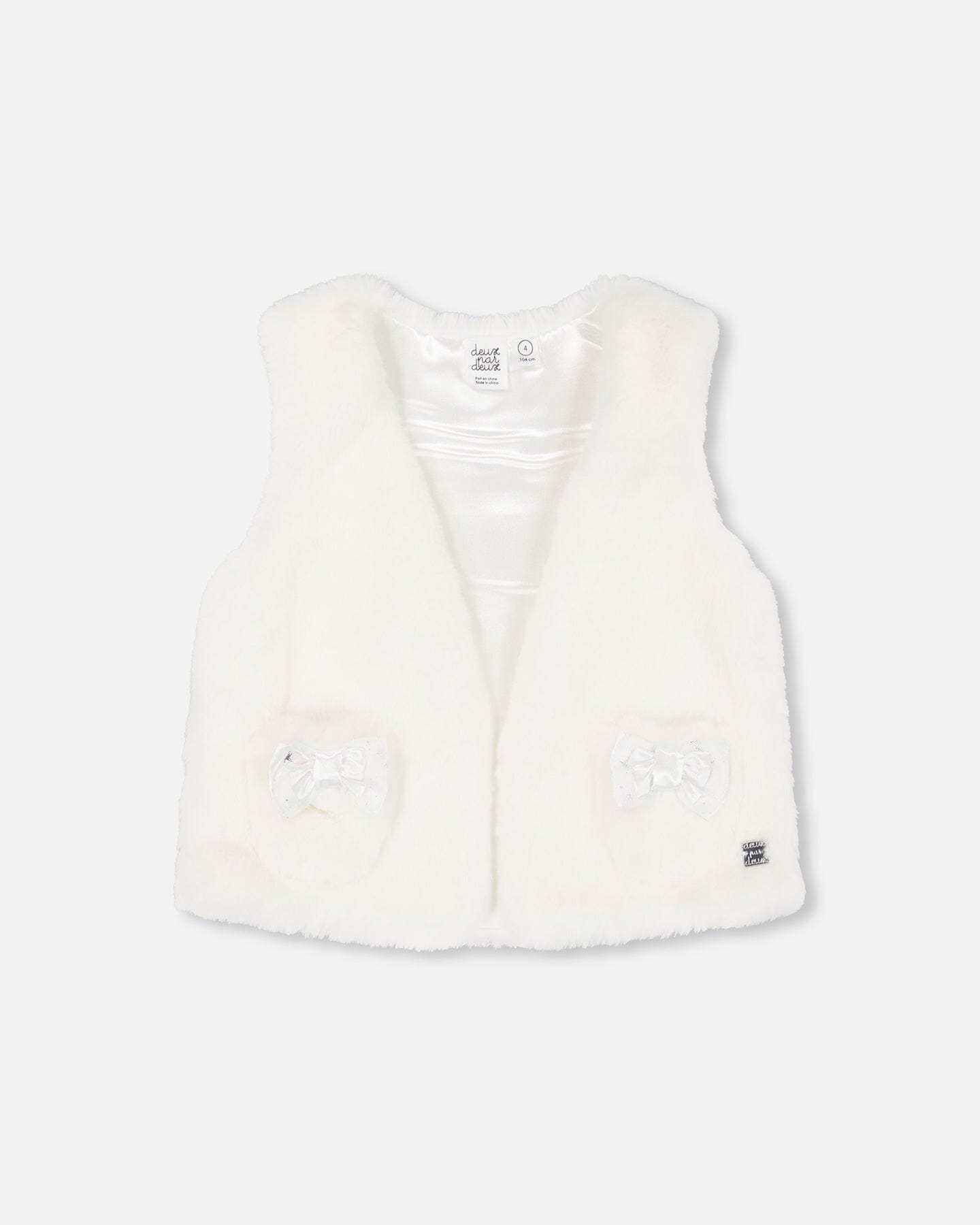 Faux Fur Vest Off White Sweaters & Hoodies Deux par Deux 