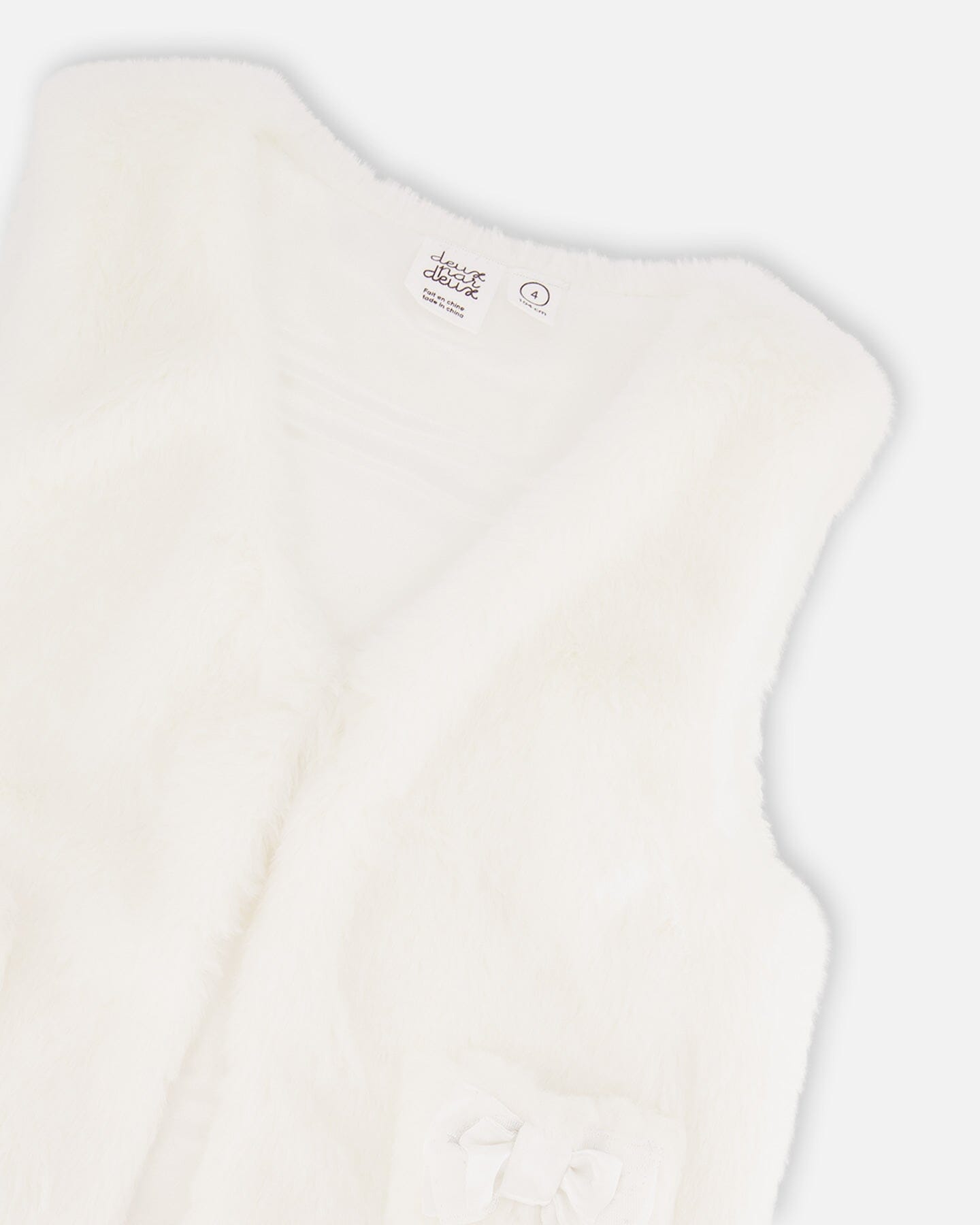 Faux Fur Vest Off White Sweaters & Hoodies Deux par Deux 