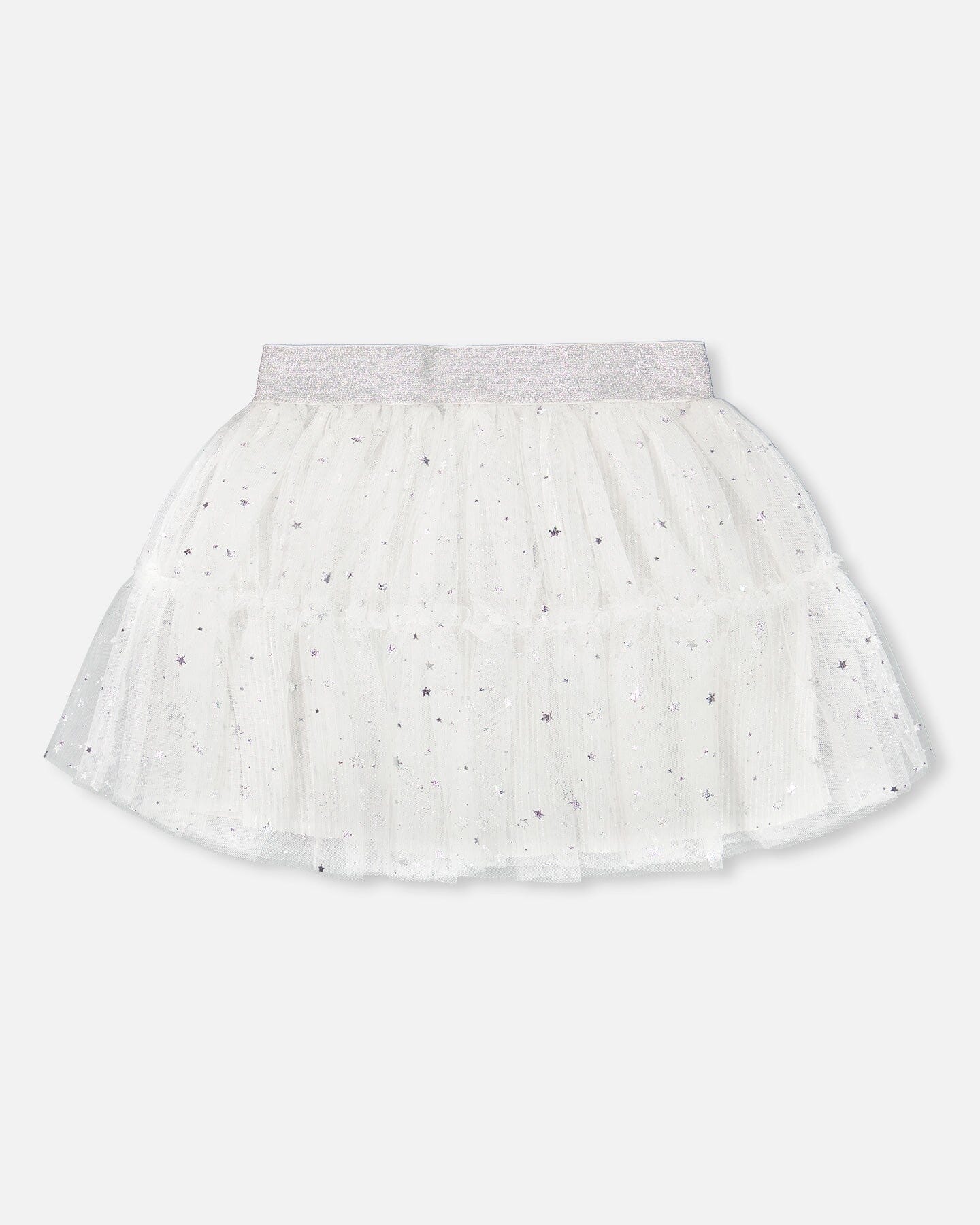 Glittering Tulle Skirt Off White - Deux par Deux