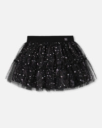 Glittering Tulle Skirt Black Skirts Deux par Deux 