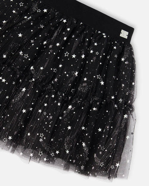 Glittering Tulle Skirt Black Skirts Deux par Deux 