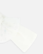 Headband With Glittering Tulle Bow Off White Accessories Deux par Deux 