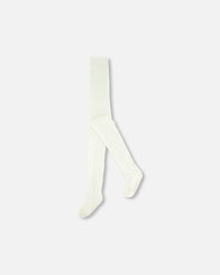 Tights With Bow Jacquard Off White Accessories Deux par Deux 