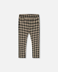 Treggings Plaid Black And Beige - G20O20_089