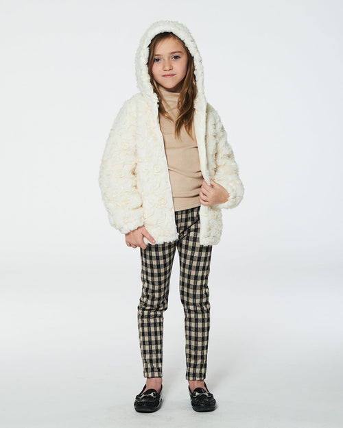 Embroidered Faux Fur Cardigan Off White Sweaters & Hoodies Deux par Deux 