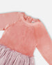 Bi-Material Long Sleeve Dress Light Pink - G20O95_622