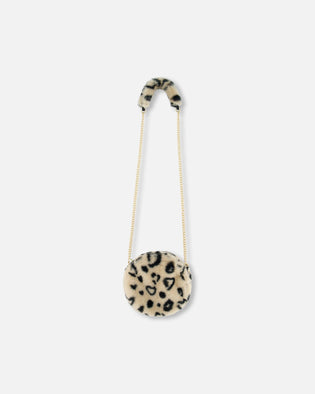 Printed Leopard Faux Fur Shoulder Bag Accessories Deux par Deux 