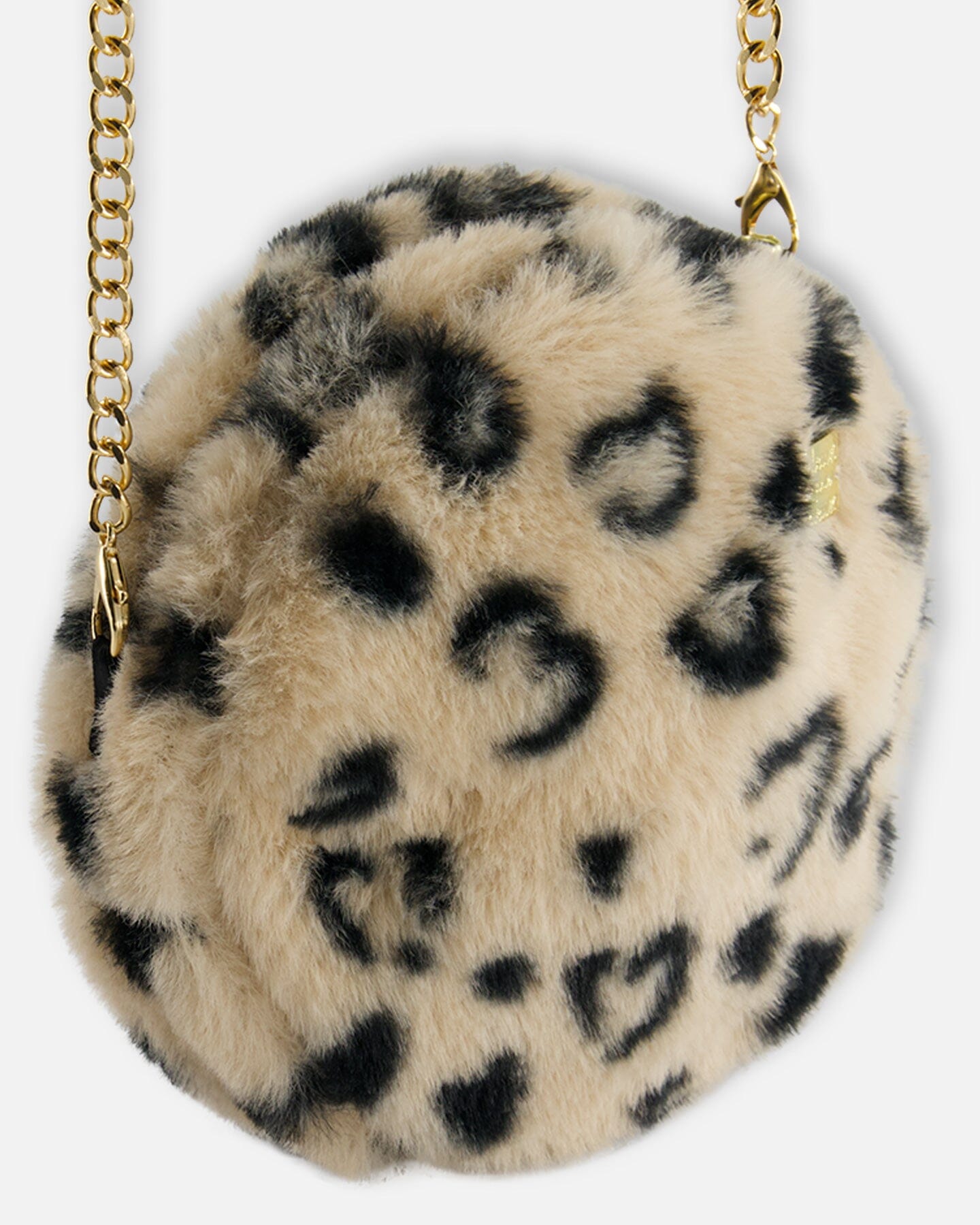 Printed Leopard Faux Fur Shoulder Bag Accessories Deux par Deux 