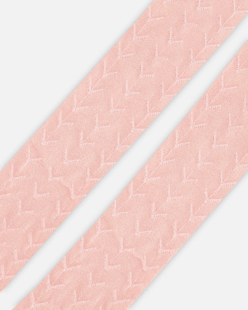 Tonal Jacquard Tights Light Pink Accessories Deux par Deux 