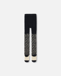 Leopard Jacquard Tights Black Accessories Deux par Deux 