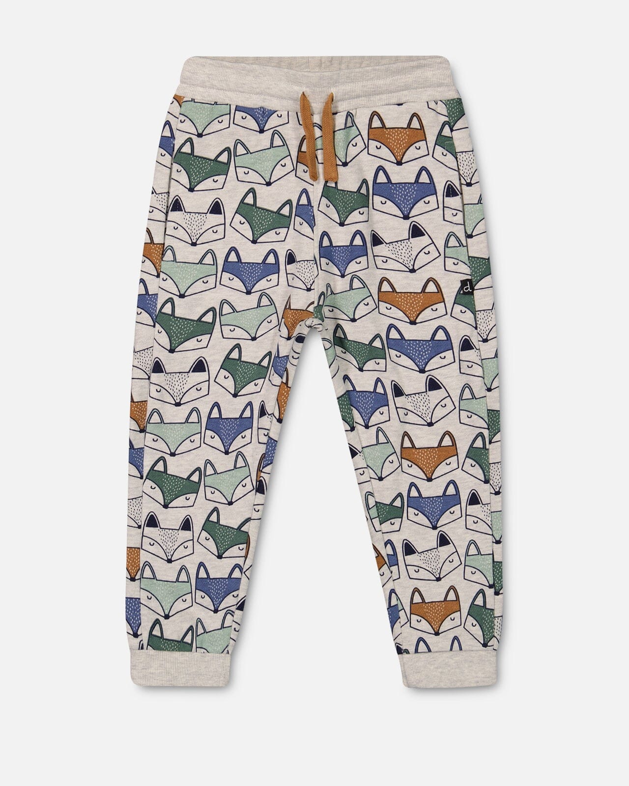 Printed Fox Fleece Sweatpants Gray Mix Pants & Shorts Deux par Deux 