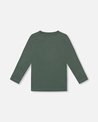 T-Shirt With Print Forest Green Tees & Tops Deux par Deux 