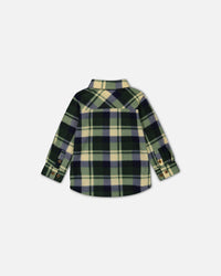 Polar Fleece Shirt Plaid Green Tees & Tops Deux par Deux 