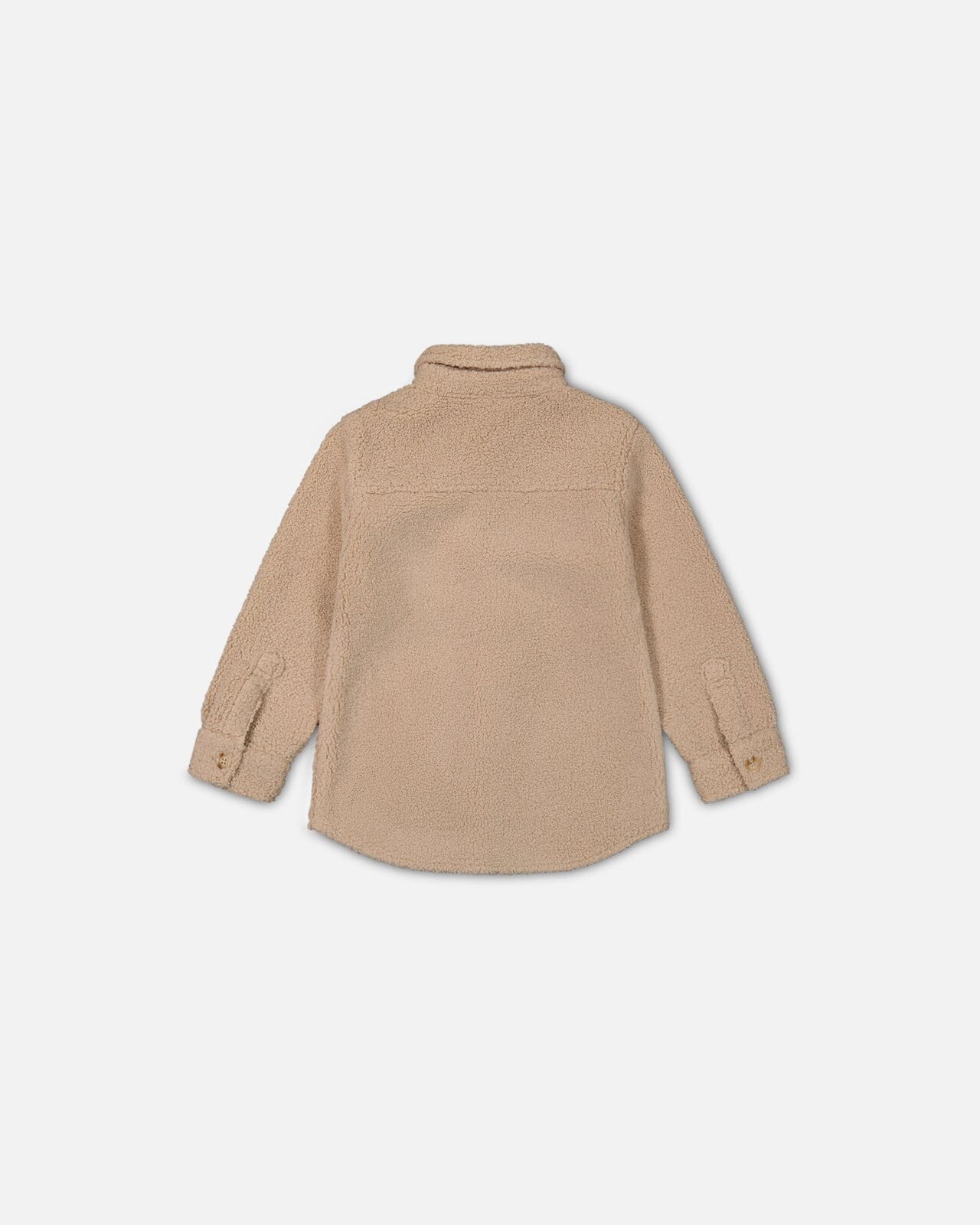 Sherpa Overshirt With Pocket Beige Sweaters & Hoodies Deux par Deux 