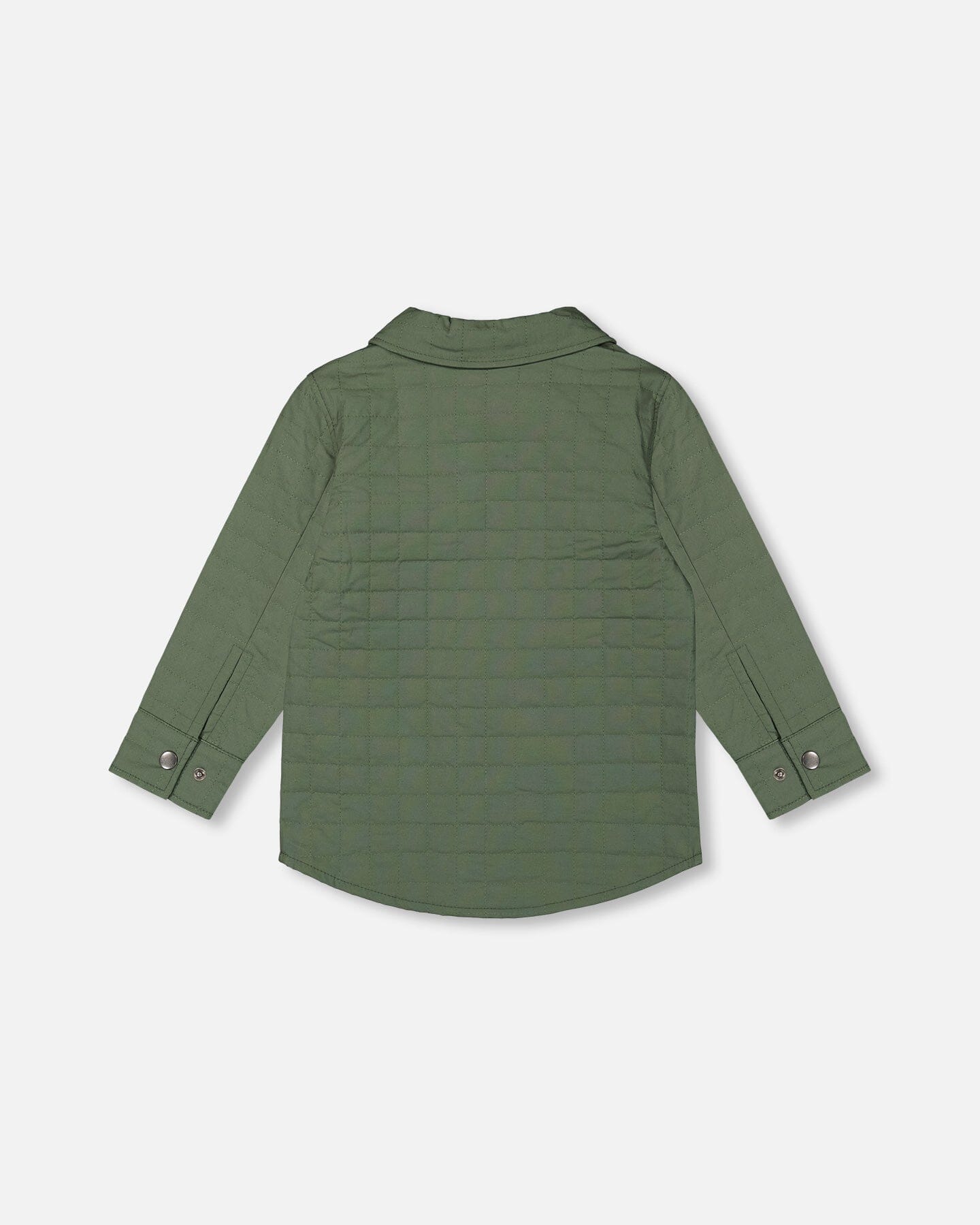 Quilted Canvas Overshirt With Pockets Forest Green Sweaters & Hoodies Deux par Deux 