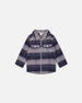 Overshirt Wool-Effect With Pockets Plaid Blue And Gray Sweaters & Hoodies Deux par Deux 