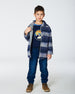 Overshirt Wool-Effect With Pockets Plaid Blue And Gray Sweaters & Hoodies Deux par Deux 