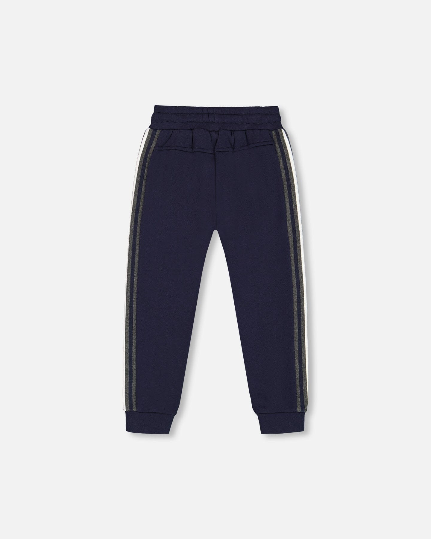 Fleece Sweatpants With Contrast Side Rib Navy - G20U20_481