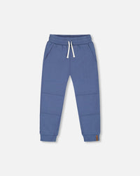 Fleece Sweatpants With Pockets Blue - G20U21_774