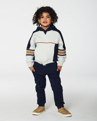 Fleece Sweatpants With Cargo Pockets Navy Pants & Shorts Deux par Deux 