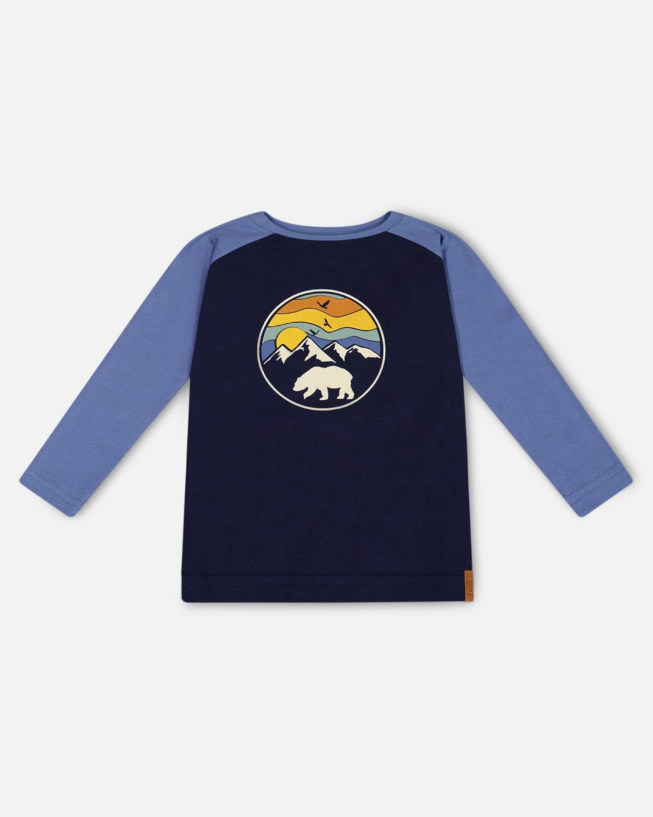 Raglan T-Shirt With Print Navy Tees & Tops Deux par Deux 