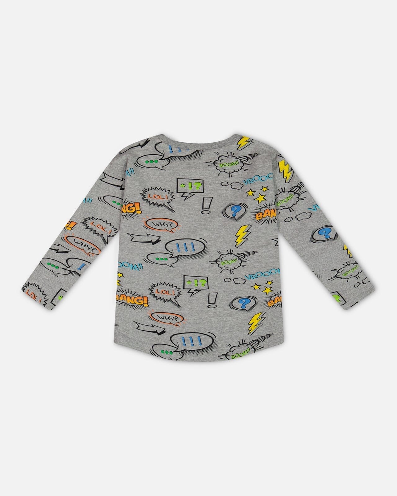 Long Sleeve Printed T-Shirt Gray Mix - G20U71_195