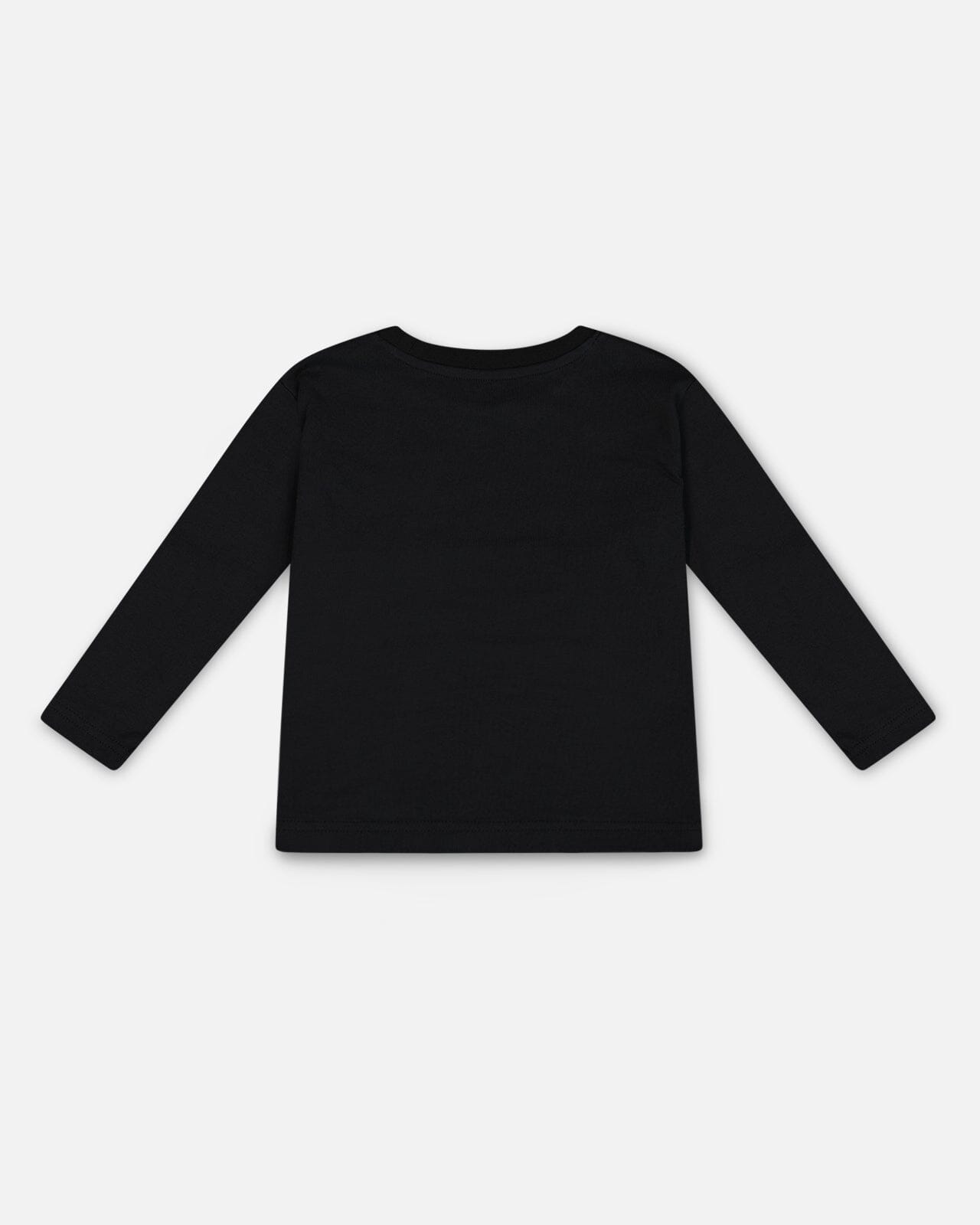 Long Sleeve T-Shirt With Print Black Tees & Tops Deux par Deux 