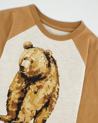 Raglan T-Shirt With Print Brown And Beige Mix - G20U73_193